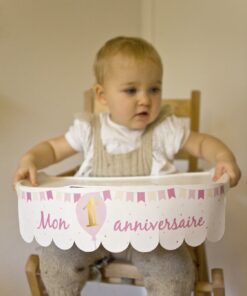 Décor pour chaise haute mon 1er anniversaire fille